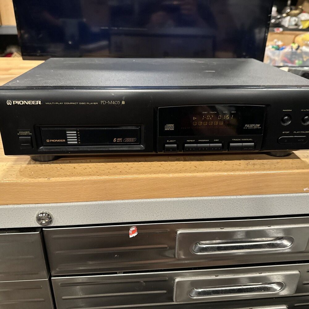 Pioneer PD-M403 Multi-Play Compact Disc Player 6 Disc No Remote Tested